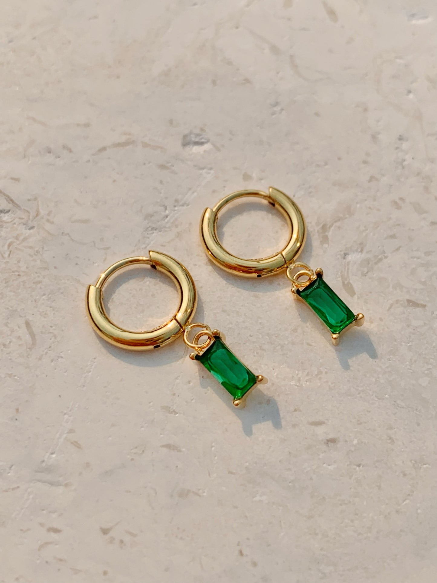 HARMONY GREEN DAINTY EARRINGS