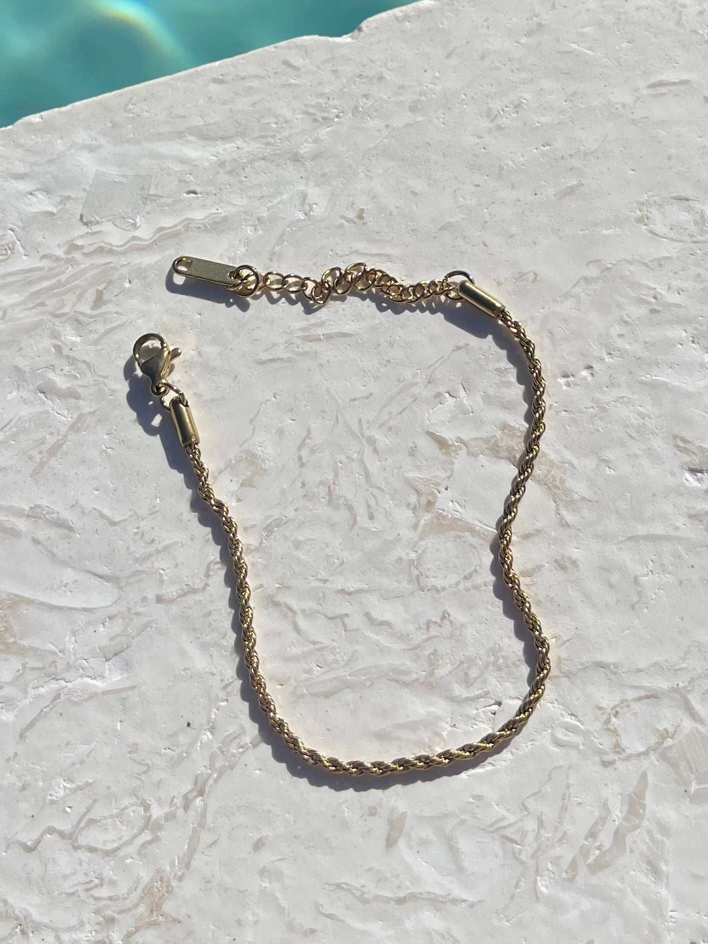 DAINTY TWISTED ROPE CHAIN BRACELET