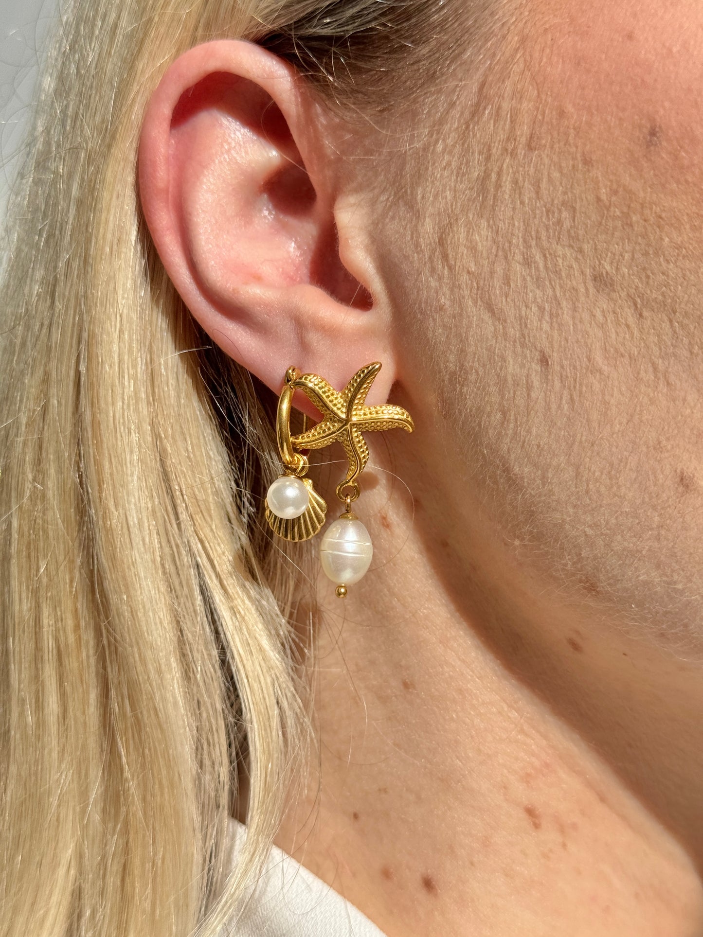 TALLULAH SHELL & PEARL EARRINGS