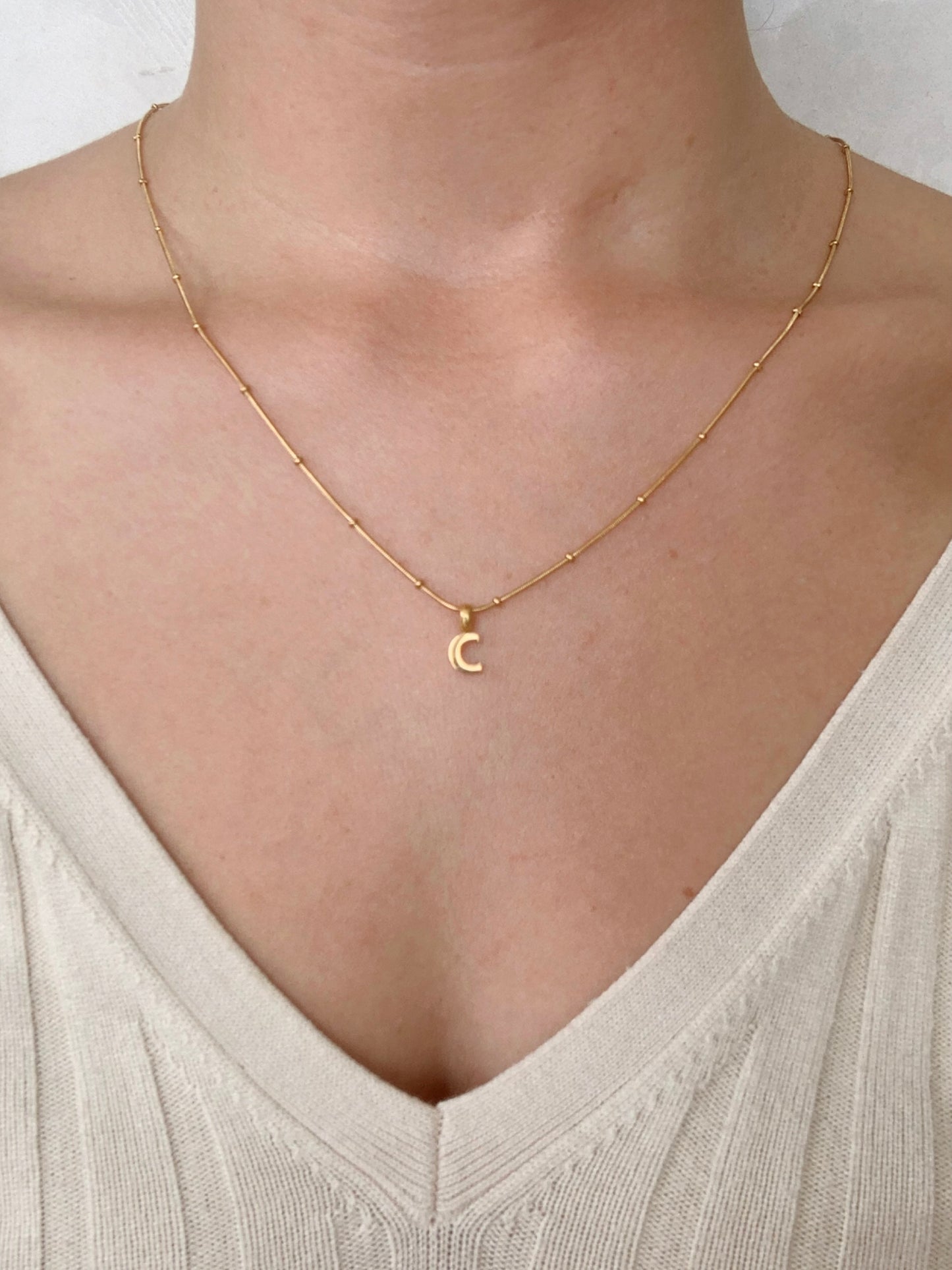 LETTER CHARM NECKLACE