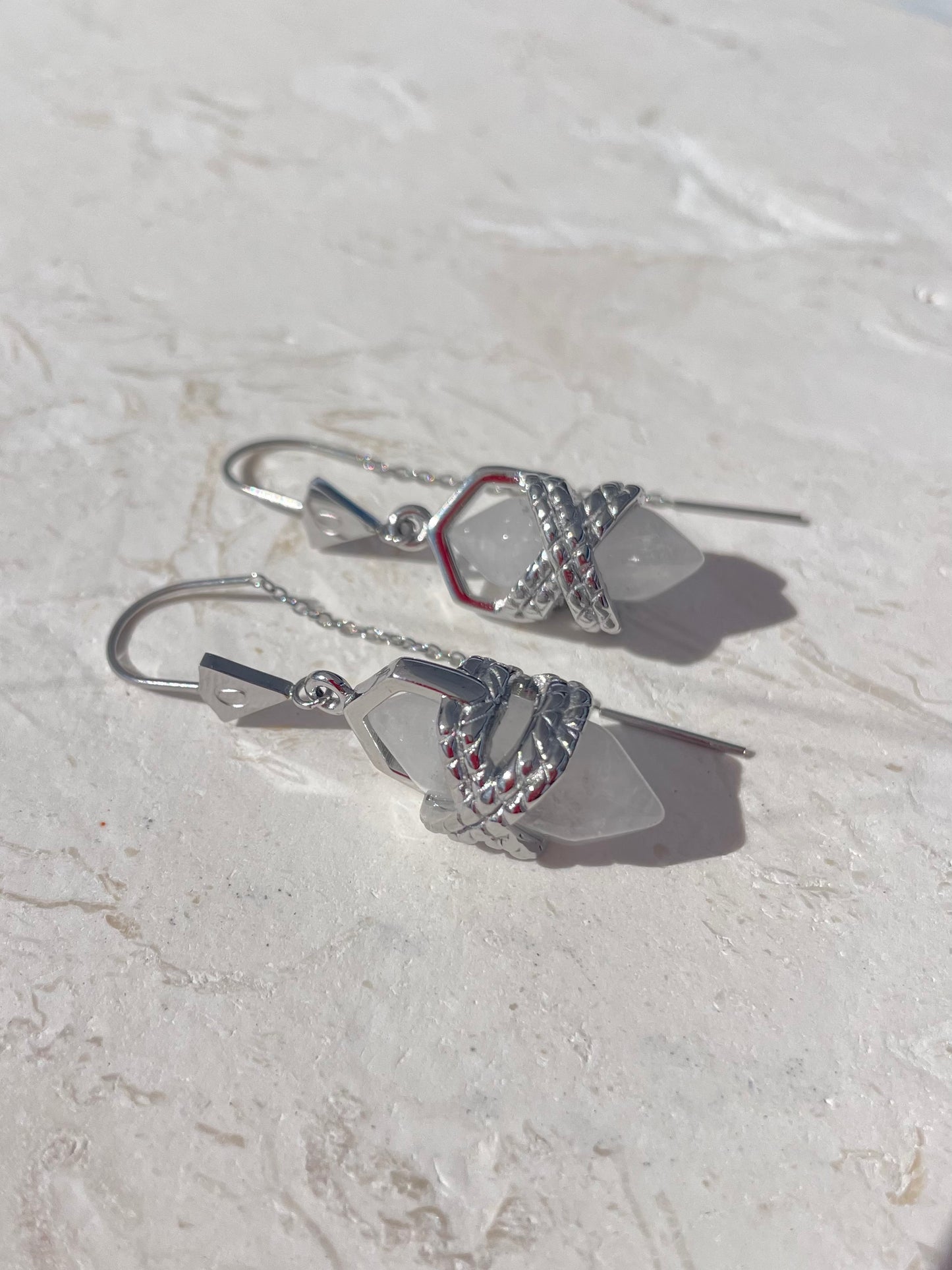 QUARTZ DROP EARRINGS