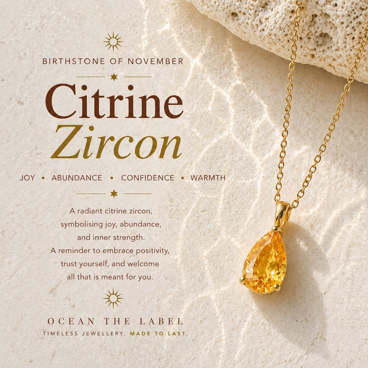 NOVEMBER BIRTHSTONE NECKLACE