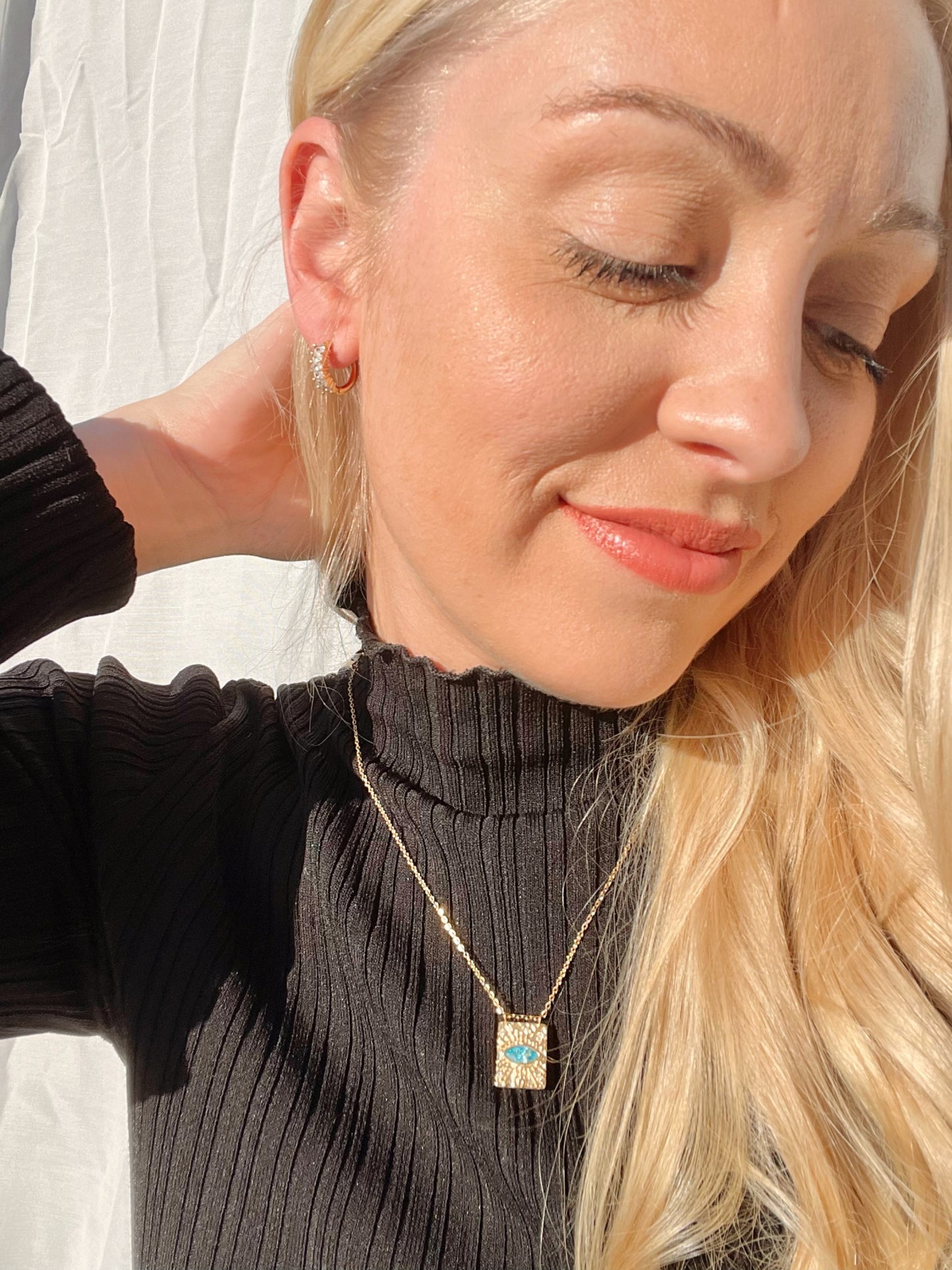 BAGUETTE MINI HOOP EARRINGS