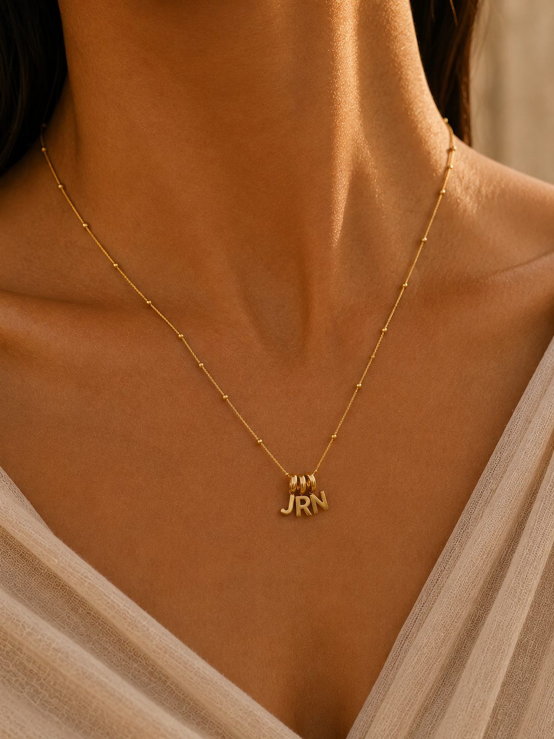 LETTER CHARM NECKLACE