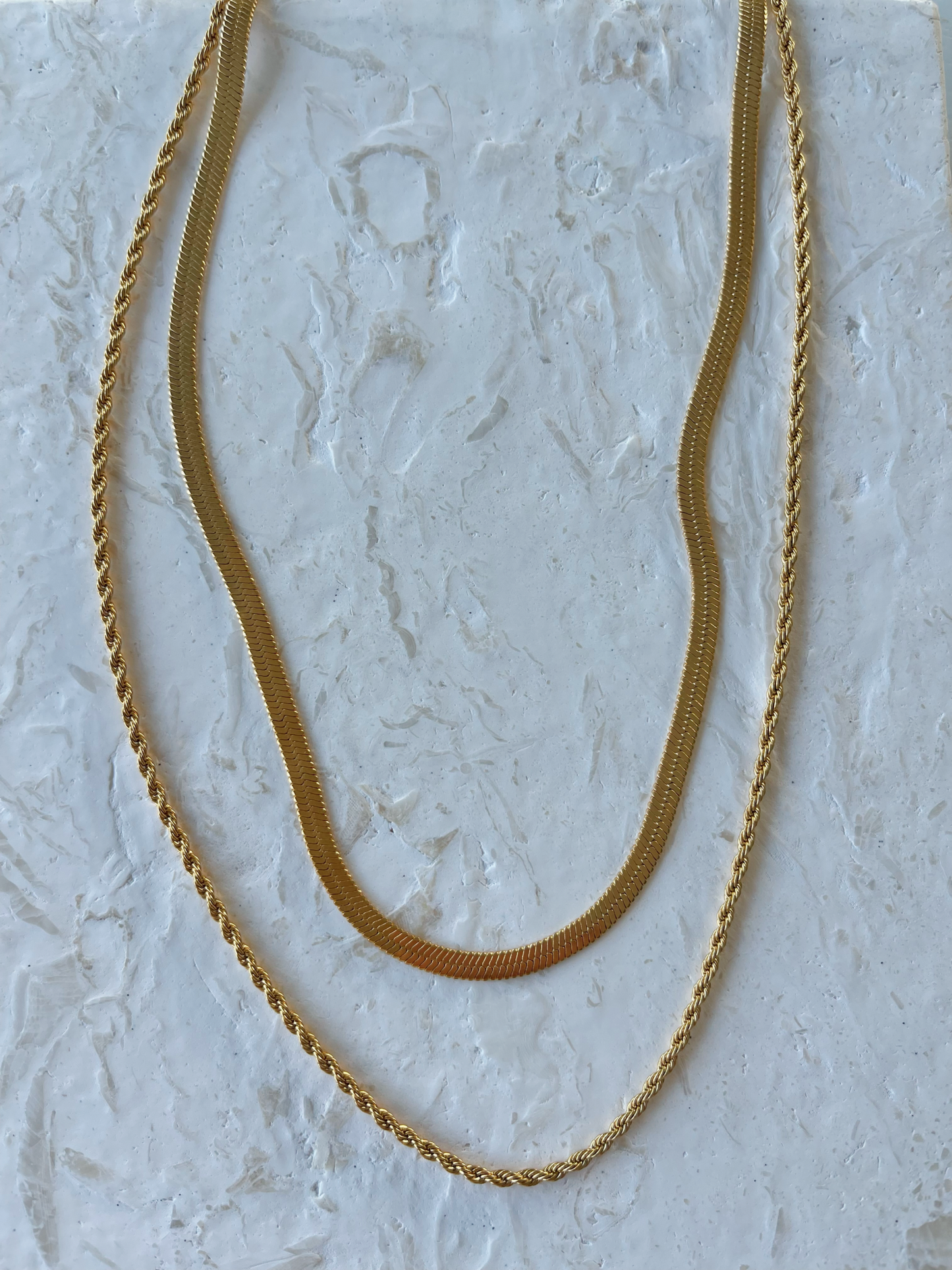 DOUBLE LAYER SNAKE ROPE CHAIN