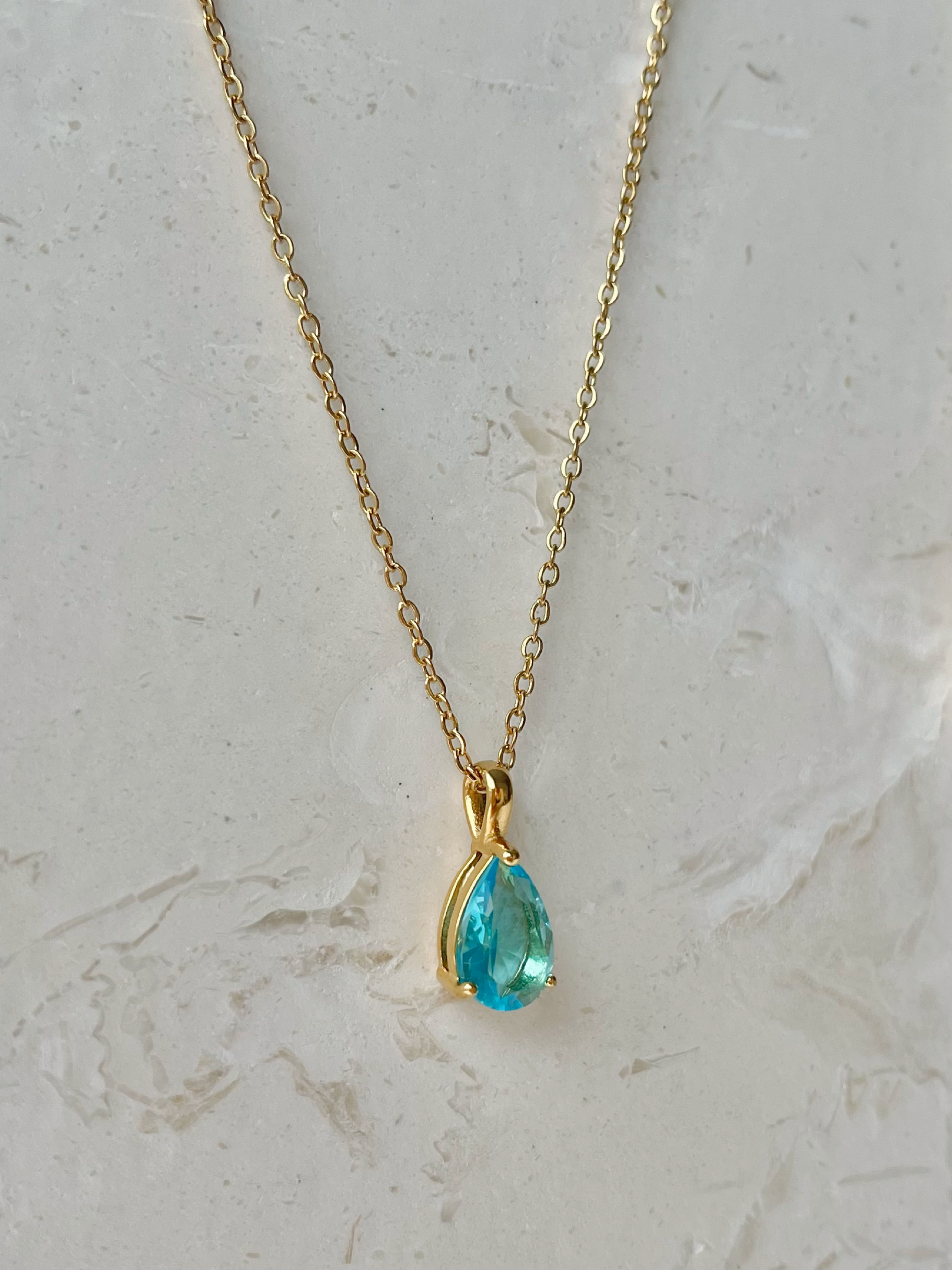 Aquamarine 2025 birthstone necklaces