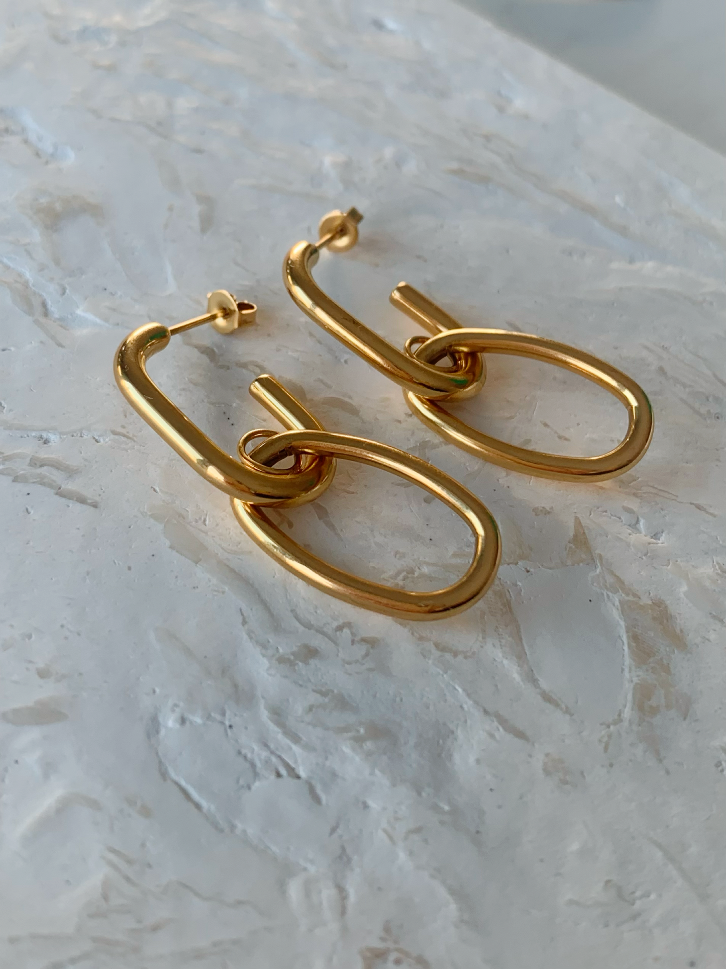 GOLD LINK EARRINGS