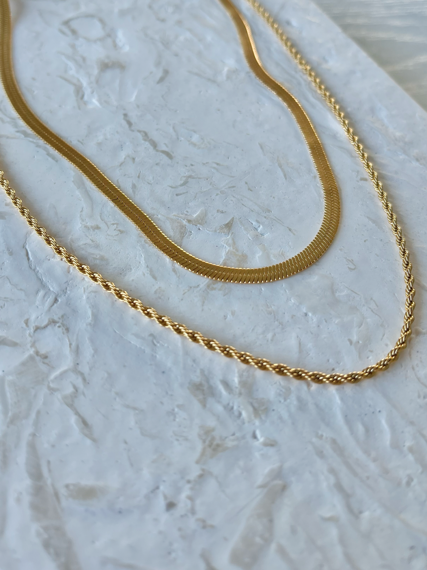 DOUBLE LAYER SNAKE ROPE CHAIN