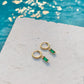 HARMONY GREEN DAINTY EARRINGS