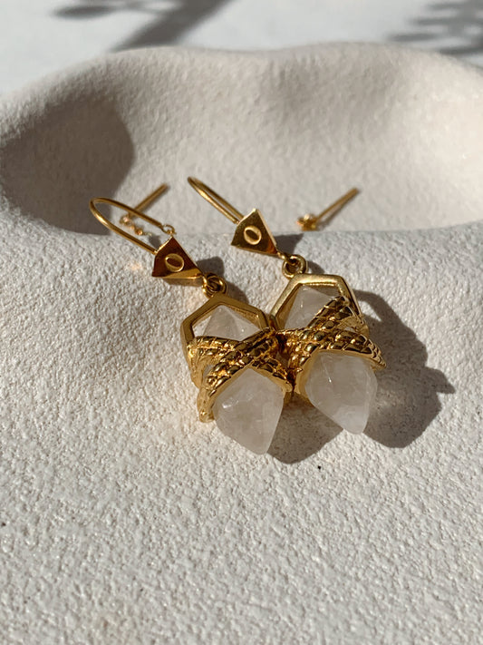 QUARTZ DROP EARRINGS