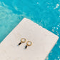 HARMONY BLACK DAINTY EARRINGS