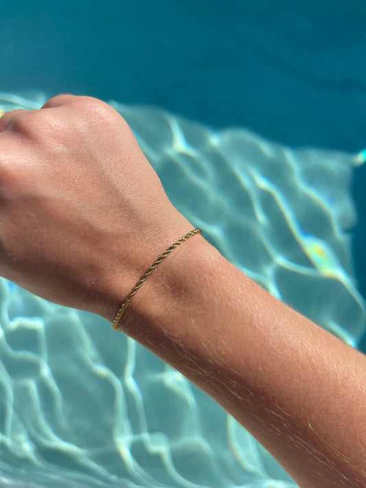 DAINTY TWISTED ROPE CHAIN BRACELET