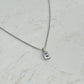 LETTER CHARM NECKLACE SILVER