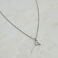 LETTER CHARM NECKLACE SILVER