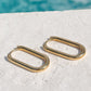 AURA LONG OVAL HOOP EARRINGS