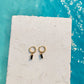HARMONY BLACK DAINTY EARRINGS