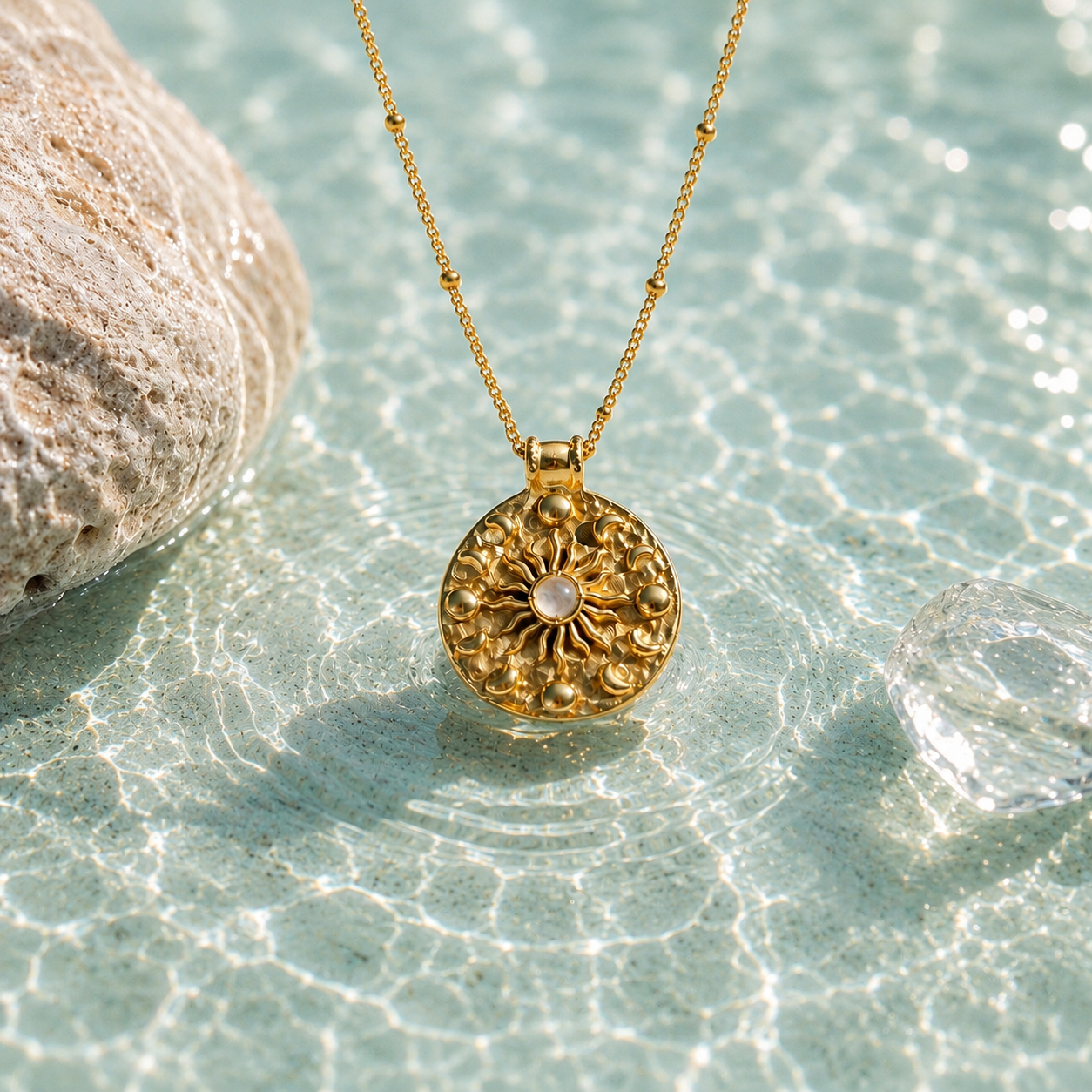 MOONSTONE LUNA NECKLACE