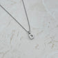 LETTER CHARM NECKLACE SILVER