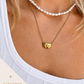 Freshwater pearl choker necklace with gold finish customer photo
