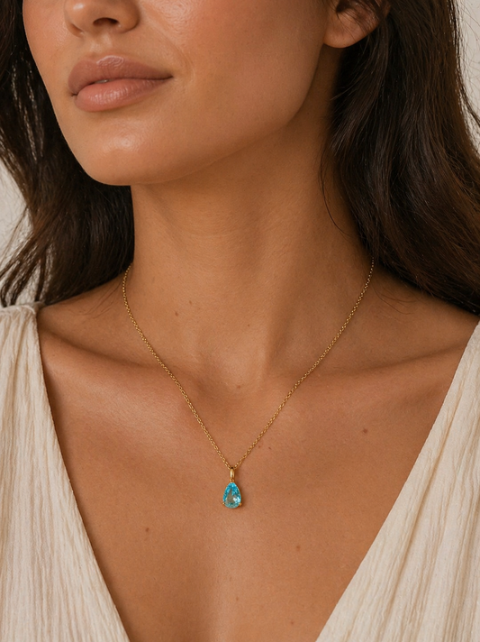 MARCH BIRTHSTONE NECKLACE