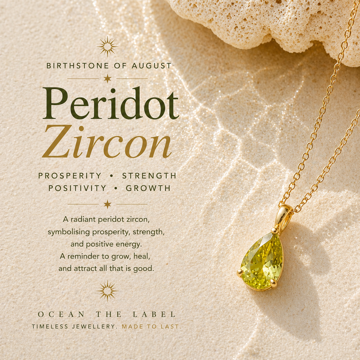 AUGUST BIRTHSTONE NECKLACE