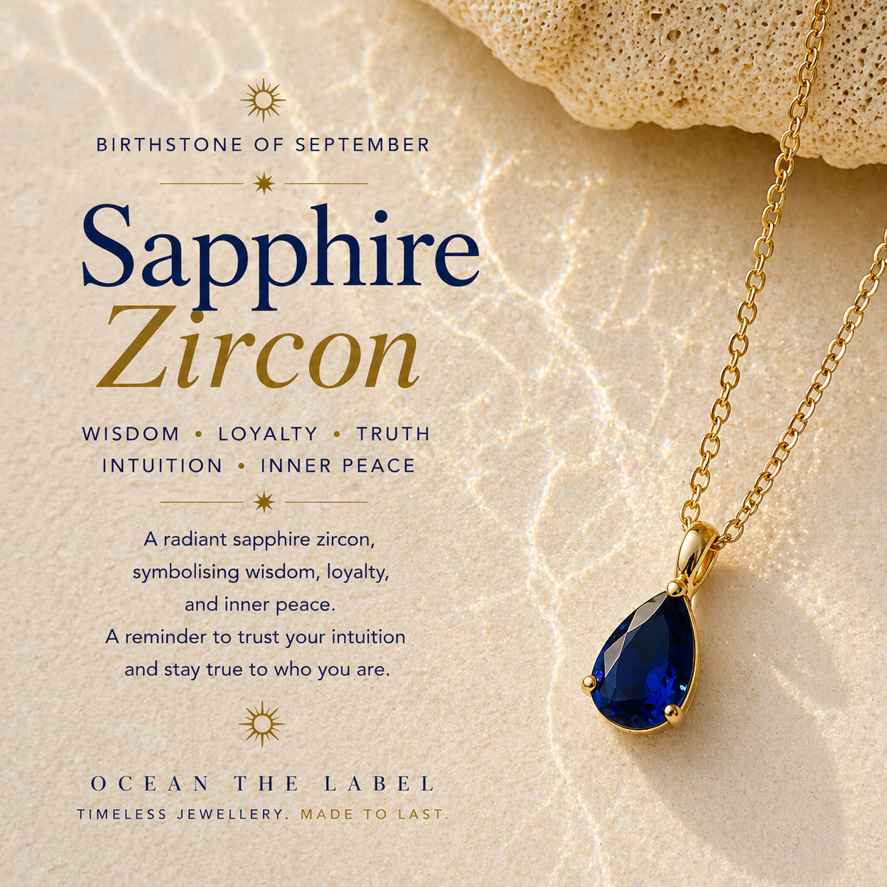 SEPTEMBER BIRTHSTONE NECKLACE