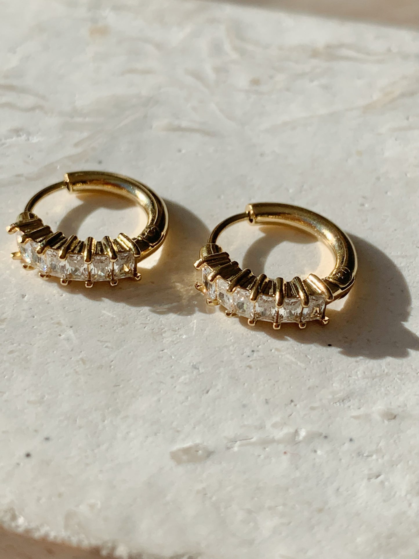 BAGUETTE MINI HOOP EARRINGS