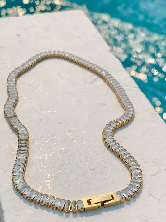 BAGUETTE ZIRCONIA NECKLACE