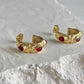 APHRODITE RED ZIRCONIA EARRINGS