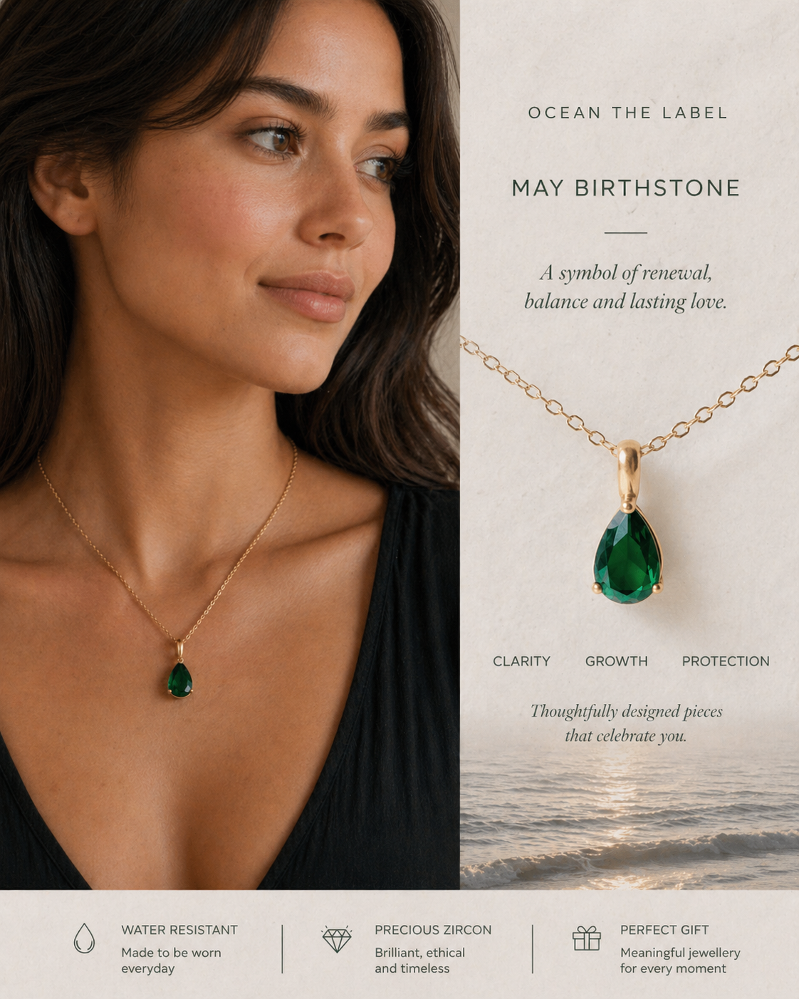 MAY BIRTHSTONE NECKLACE