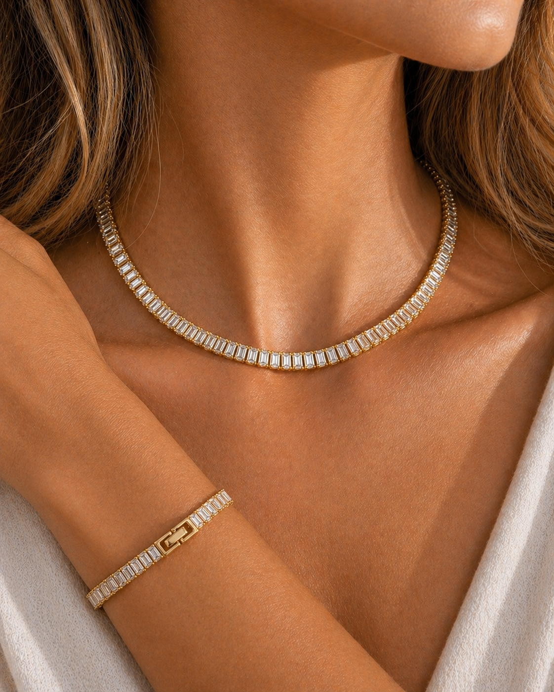 BAGUETTE ZIRCONIA NECKLACE