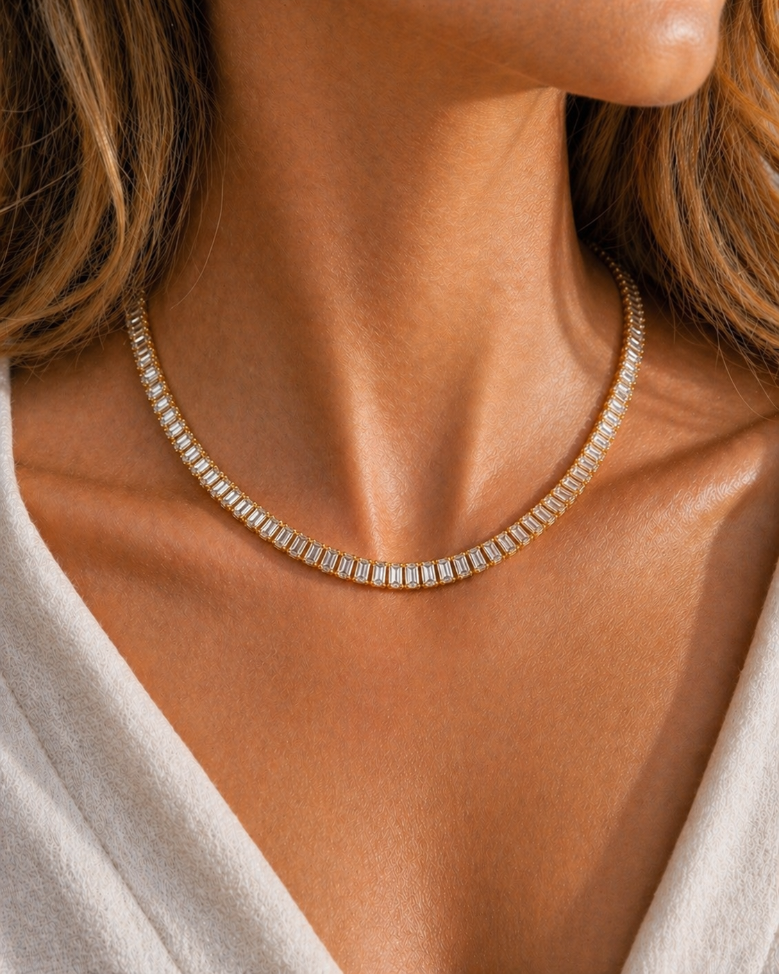 BAGUETTE ZIRCONIA NECKLACE
