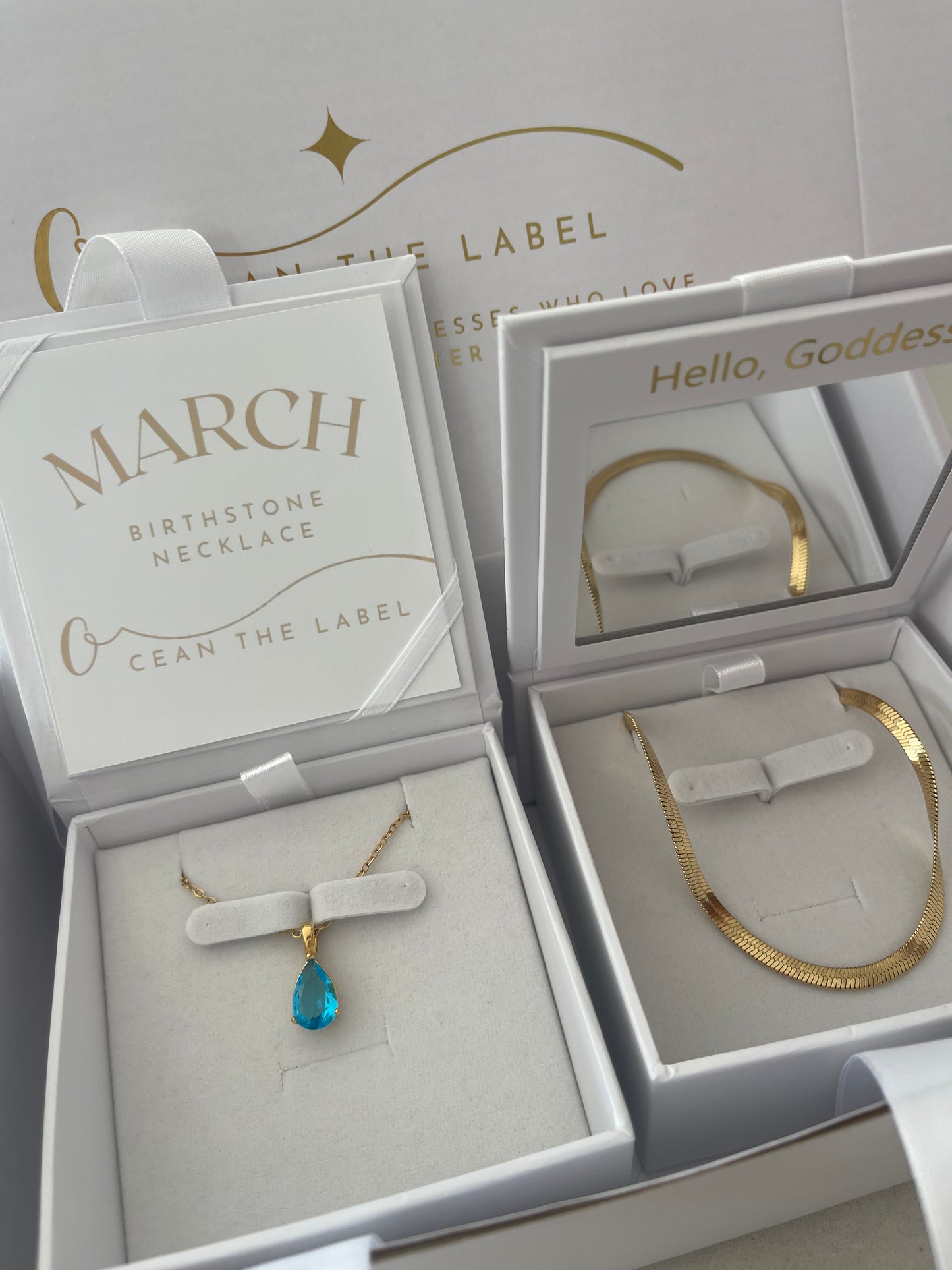 MARCH BIRTHSTONE NECKLACE