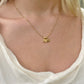 Gold letter necklace with all letters, waterproof jewellery.