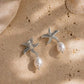 Back view of the Maris silver starfish earrings showing the earring fastening and detailed construction