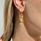 Gold earrings with elegant chain