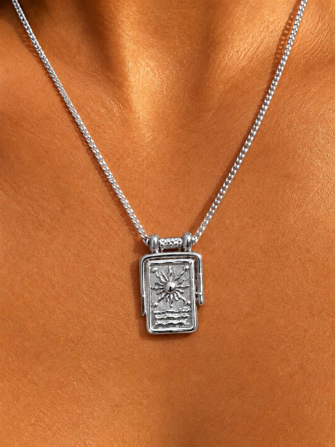 Sun Necklace pendant, elegant waterproof jewellery