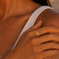 Gold sage ring inspired by the spirts inside, waterproof jewellery.