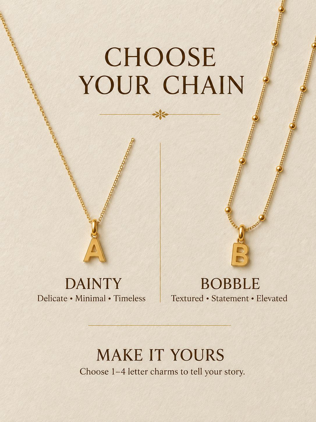 LETTER CHARM NECKLACE