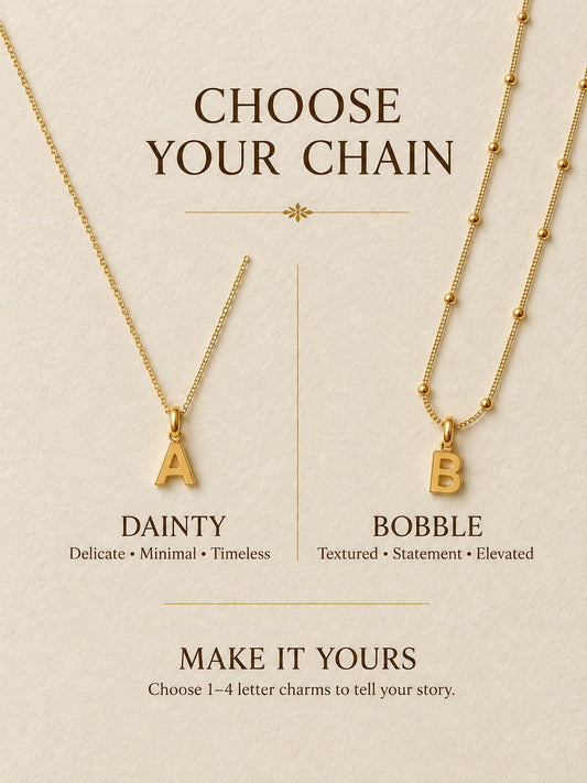 LETTER CHARM NECKLACE