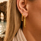 AURA OVAL HOOP EARRINGS