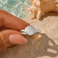 a silver seashell ring waterproof everyday ring