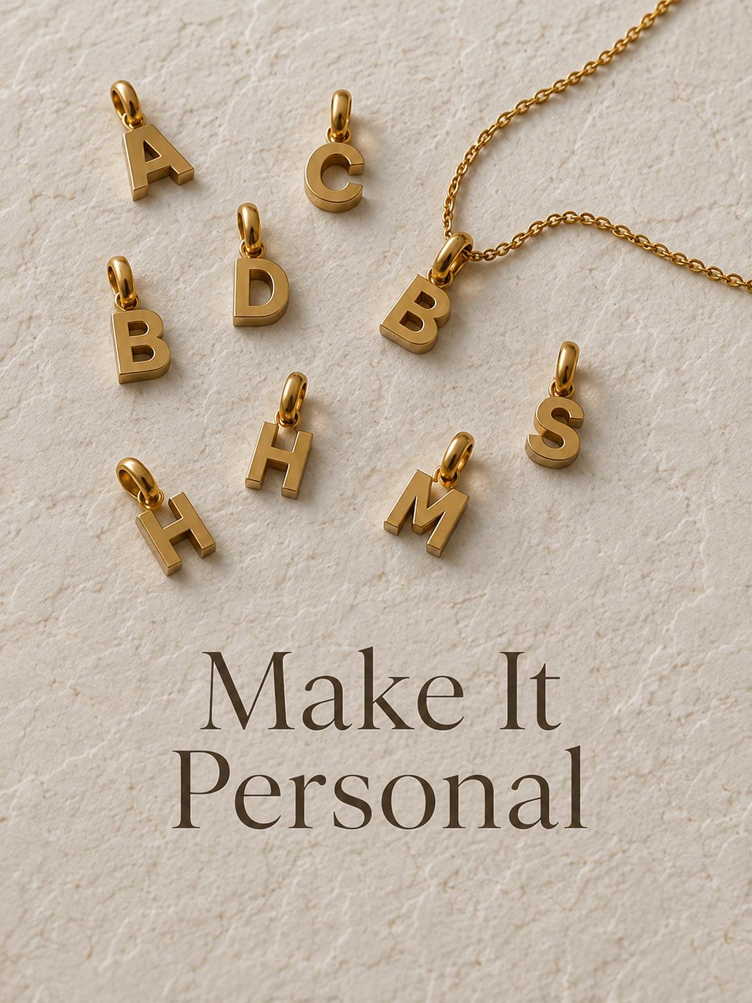 LETTER CHARM NECKLACE