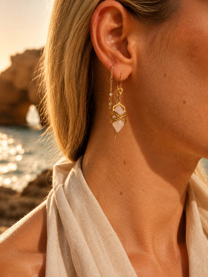 QUARTZ DROP EARRINGS