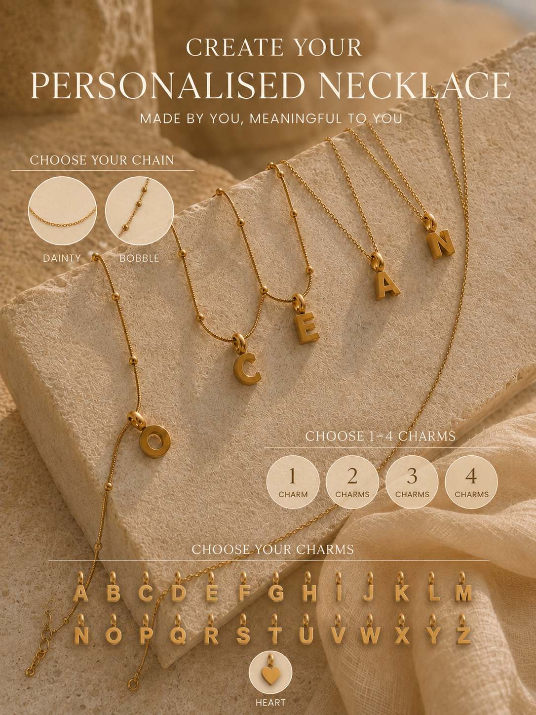 LETTER CHARM NECKLACE