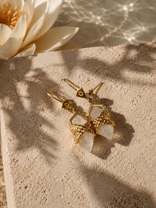 QUARTZ DROP EARRINGS