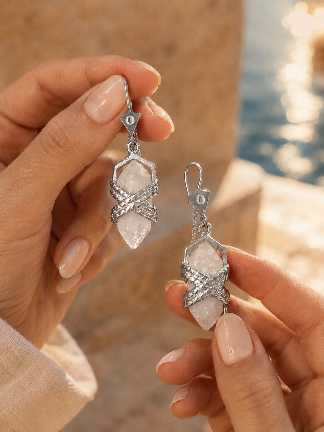 QUARTZ DROP EARRINGS