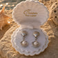 PEARL CLAM SHELL EARRINGS