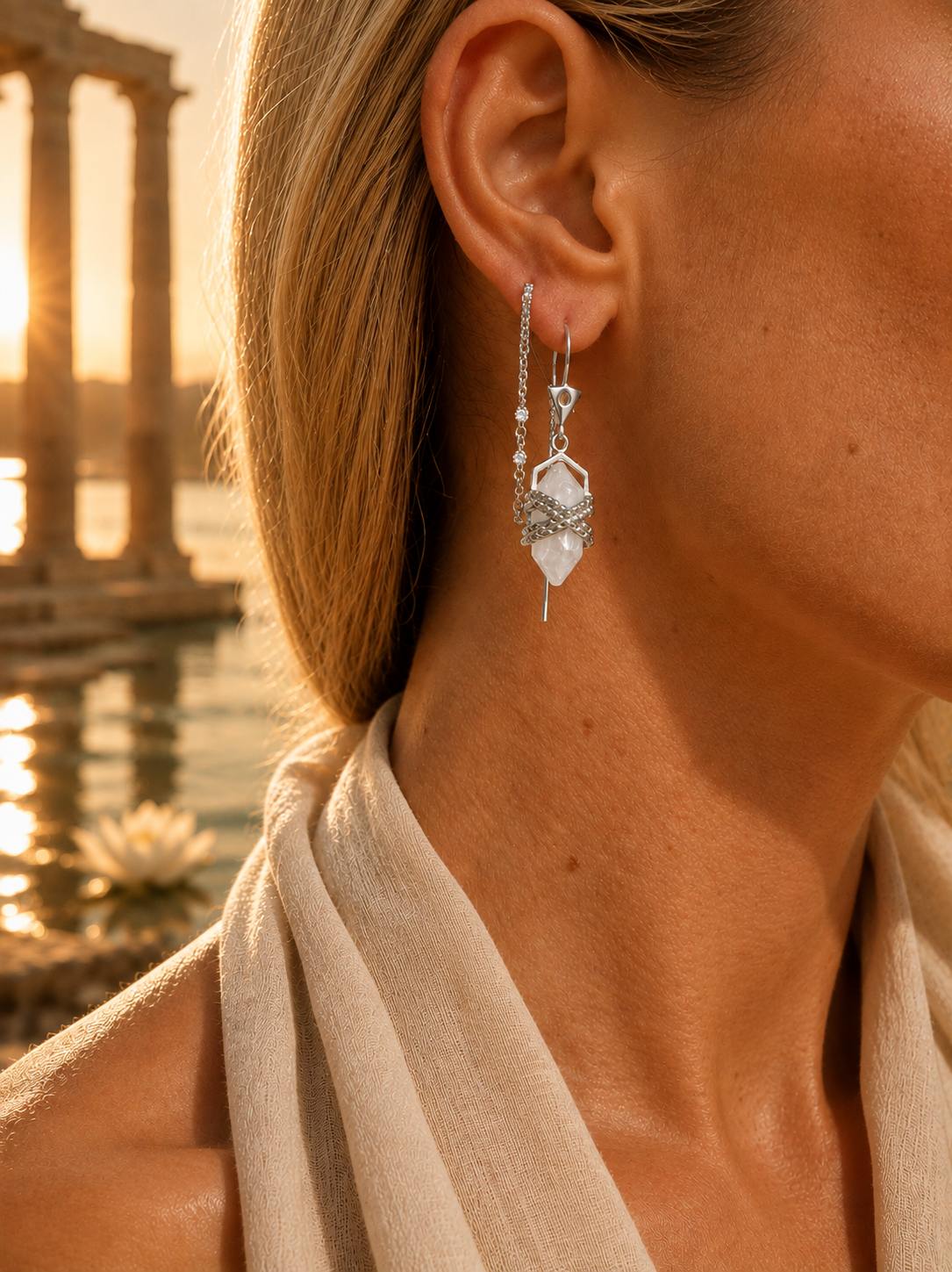 QUARTZ DROP EARRINGS