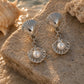 PEARL CLAM SHELL EARRINGS